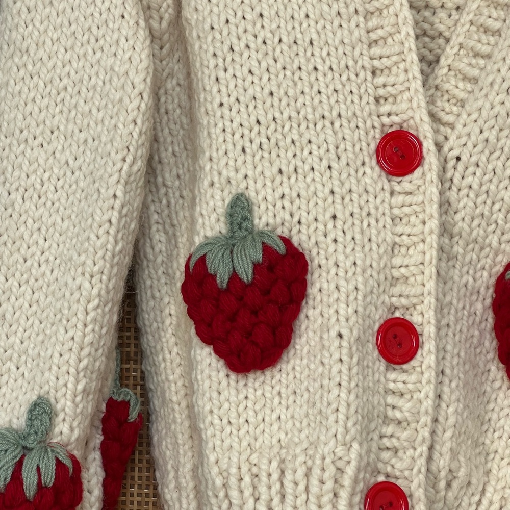 Handmade Strawberry Cardigan